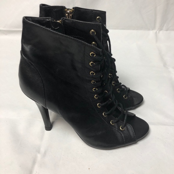 Steve Madden Shoes - STEVE MADDEN Leather Lace Up Booties Ankle Boots